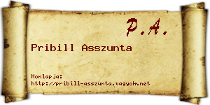Pribill Asszunta névjegykártya